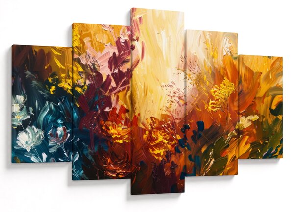 Slika - Apstraktna slika cvijeća (150x105 cm)