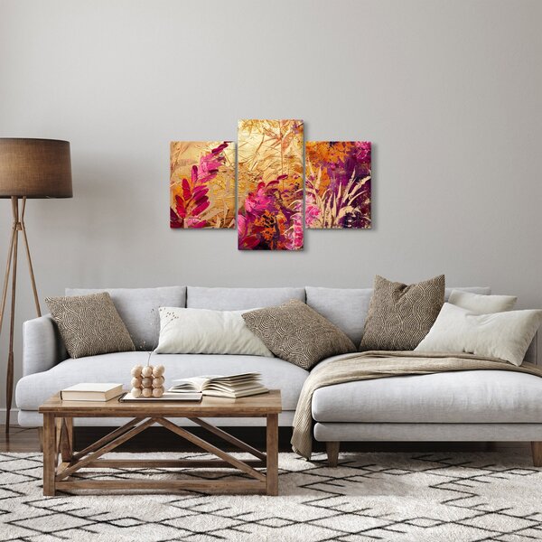 Slika - Apstraktna slika cvijeća II. (90x60 cm)