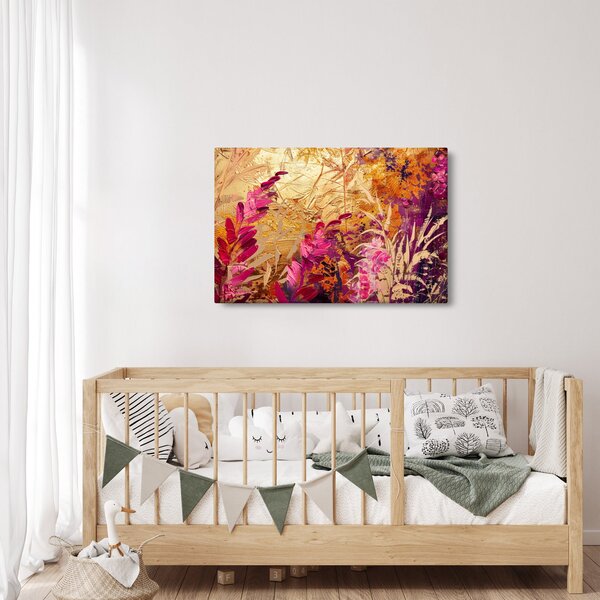 Slika - Apstraktna slika cvijeća II. (90x60 cm)