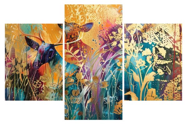 Slika - Apstraktno slikanje prirode (90x60 cm)