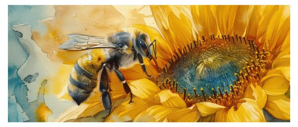 Slika - Pčelica, akvarel (120x50 cm)