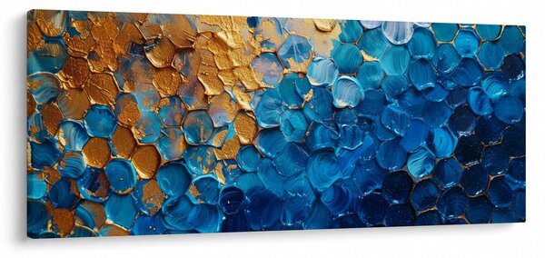 Slika - Plavo-zlatna slika (120x50 cm)