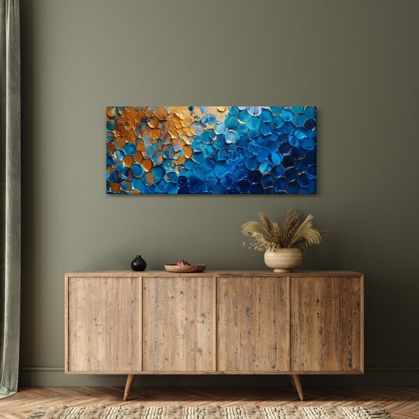 Slika - Plavo-zlatna slika (120x50 cm)