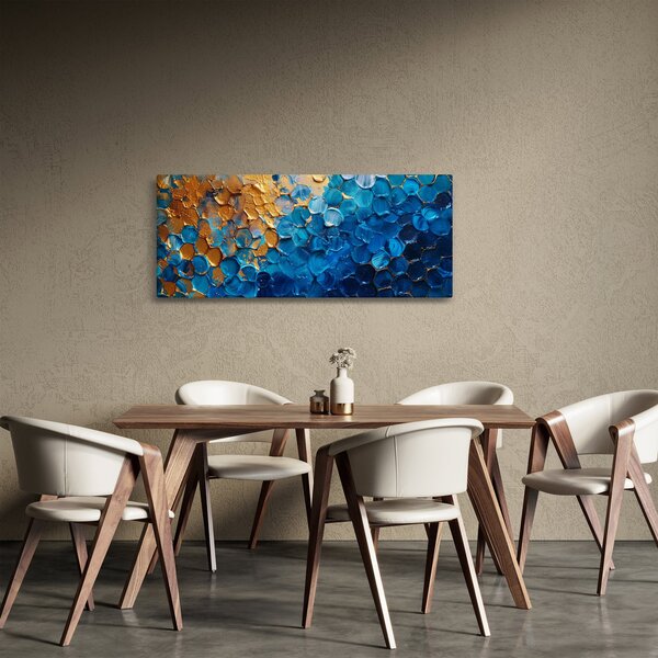 Slika - Plavo-zlatna slika (120x50 cm)