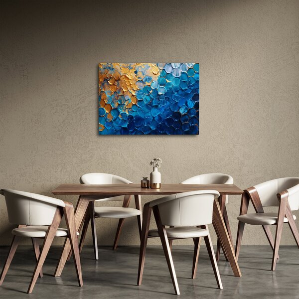 Slika - Plavo-zlatna slika (70x50 cm)