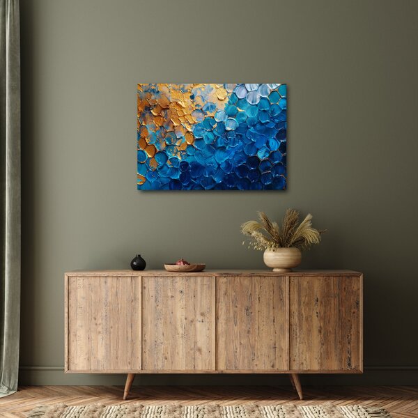 Slika - Plavo-zlatna slika (70x50 cm)