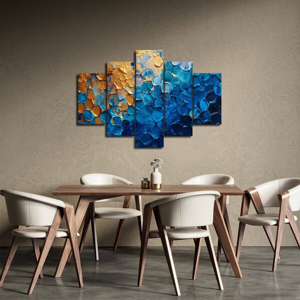 Slika - Plavo-zlatna slika (150x105 cm)