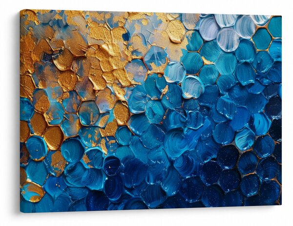 Slika - Plavo-zlatna slika (70x50 cm)