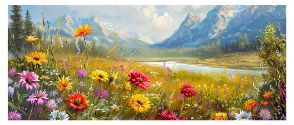Slika - Naslikani pejzaž (120x50 cm)