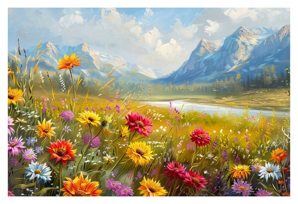 Slika - Naslikani pejzaž (90x60 cm)