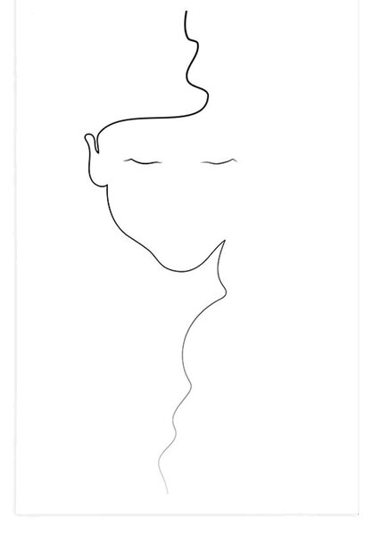 Plakat žena u minimalističkom dizajnu