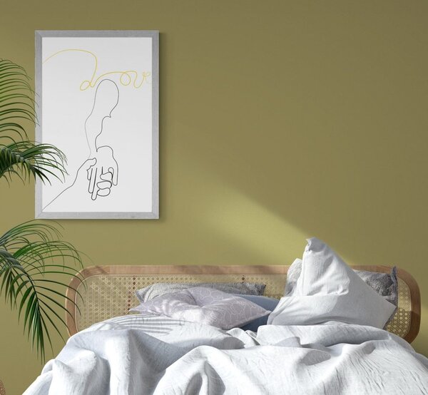 Plakat dodir ruku pun ljubavi