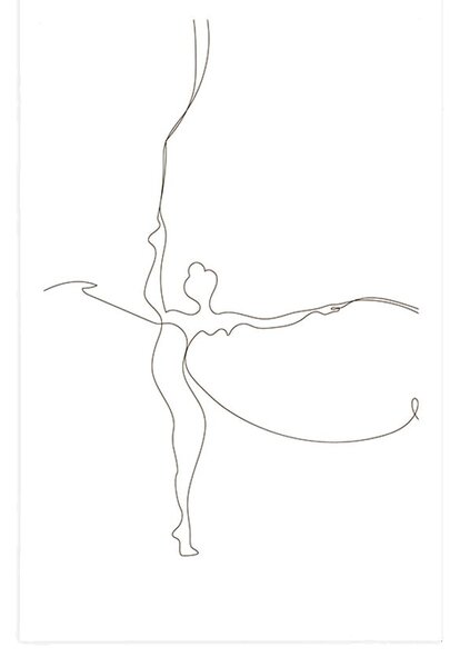 Plakat elegancija balerine