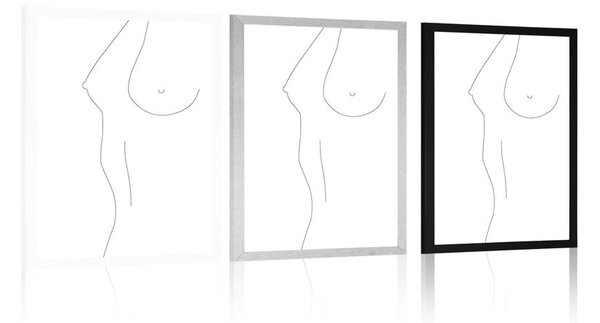 Plakat minimalistička silueta ženskog tijela