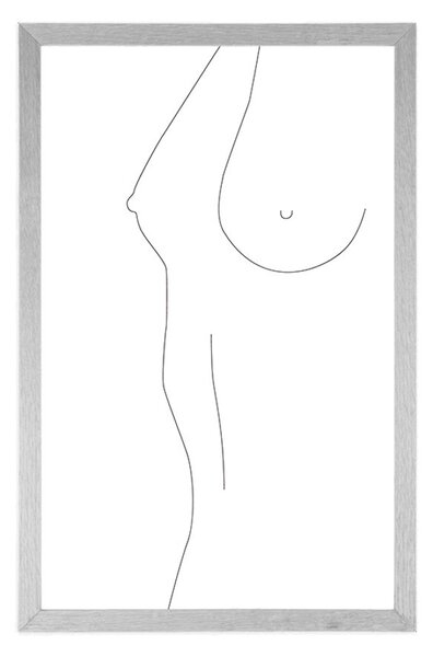 Plakat minimalistička silueta ženskog tijela