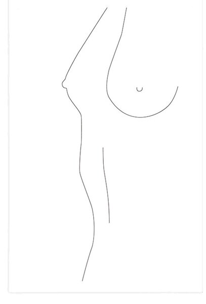 Plakat minimalistička silueta ženskog tijela