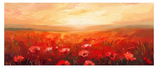 Slika - Polje makova (120x50 cm)
