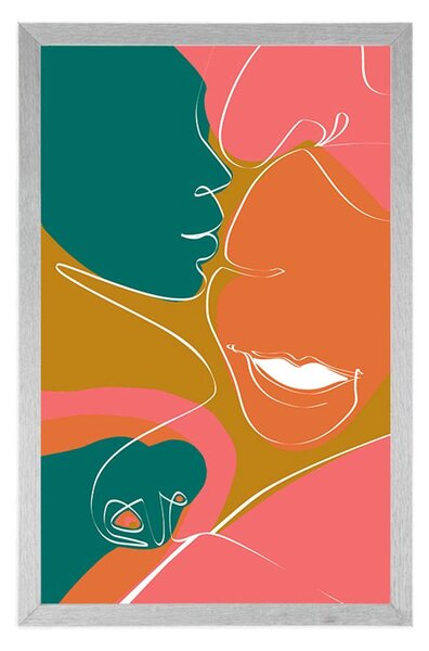 Plakat sretan par u pastelnim bojama