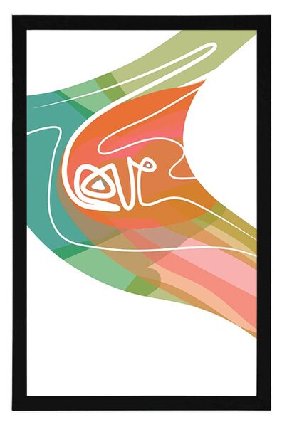 Plakat Love u neobičnom dizajnu