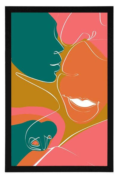 Plakat sretan par u pastelnim bojama