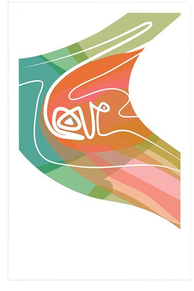 Plakat Love u neobičnom dizajnu
