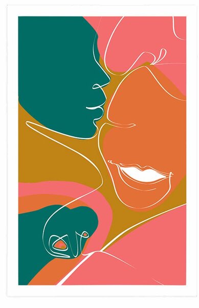 Plakat sretan par u pastelnim bojama