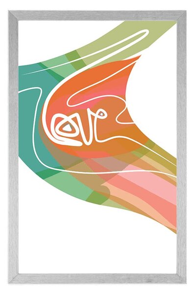 Plakat Love u neobičnom dizajnu