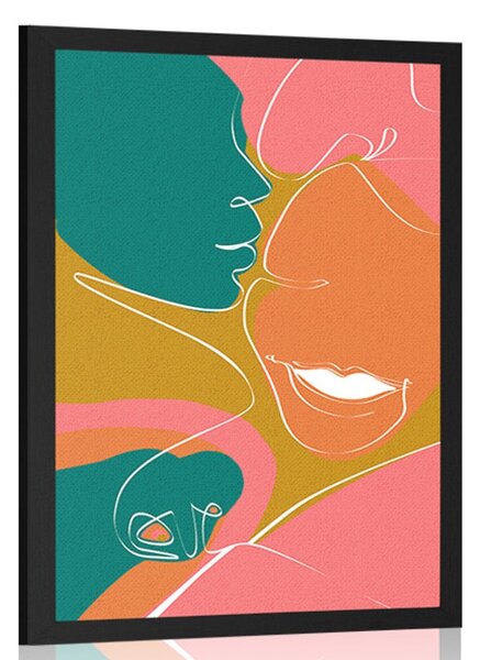 Plakat sretan par u pastelnim bojama