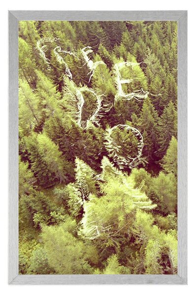 Plakat šuma s natpisom Freedom