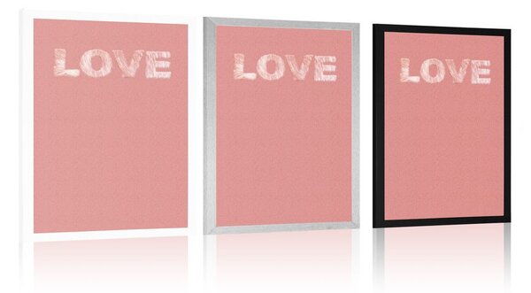 Plakat s jednostavnim natpisom Love
