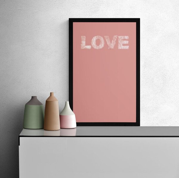Plakat s jednostavnim natpisom Love