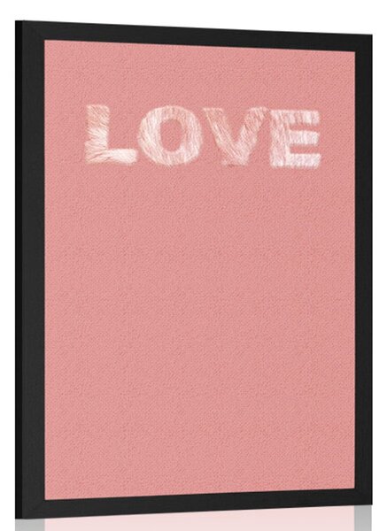 Plakat s jednostavnim natpisom Love