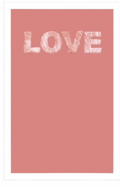 Plakat s jednostavnim natpisom Love