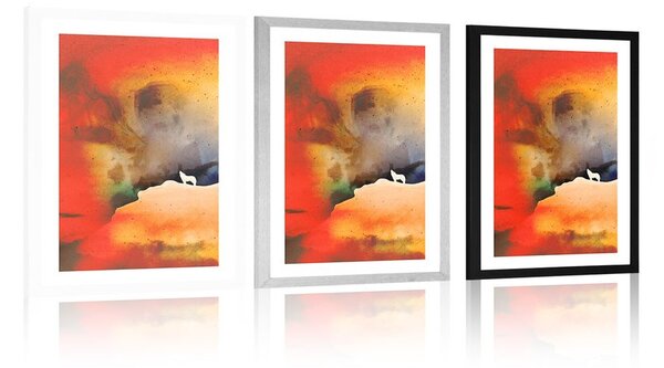 Plakat s paspartuom snaga zavijajućeg vuka