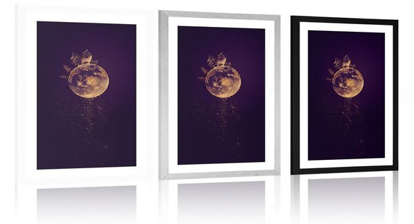 Plakat s paspartuom planeta vuka