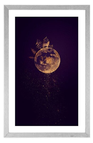 Plakat s paspartuom planeta vuka