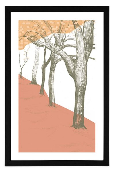Plakat s paspartuom pastelna aleja