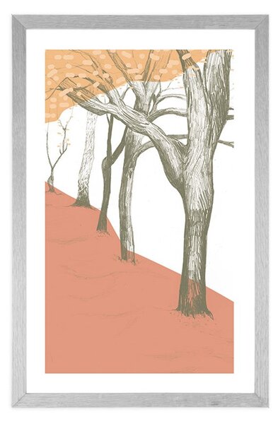 Plakat s paspartuom pastelna aleja