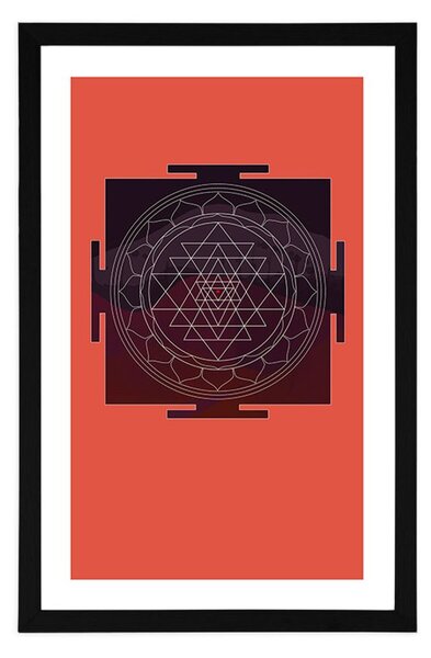 Plakat s paspartuom harmoničan uzorak
