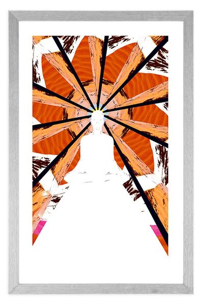 Plakat s paspartuom neobična meditacija