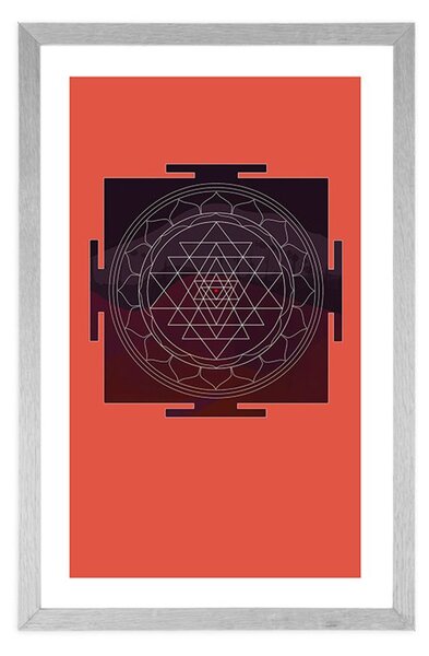 Plakat s paspartuom harmoničan uzorak
