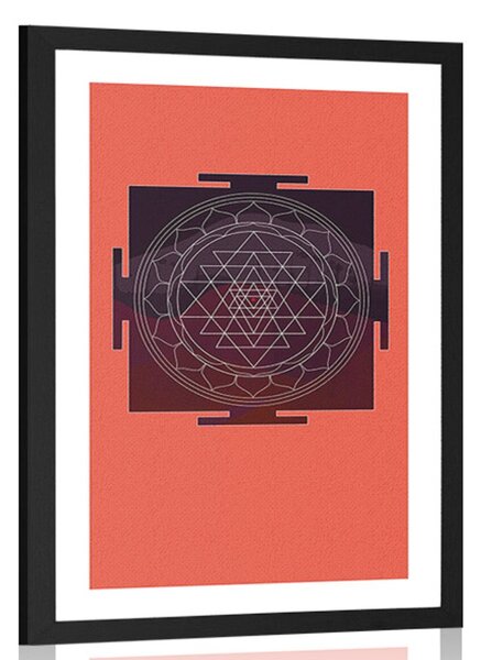 Plakat s paspartuom harmoničan uzorak