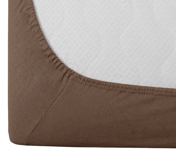 Jersey plahta tamno smedja 200 x 220 cm
