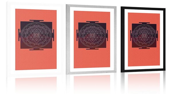 Plakat s paspartuom harmoničan uzorak