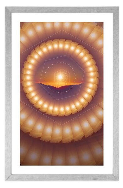 Plakat s paspartuom harmonija oblika