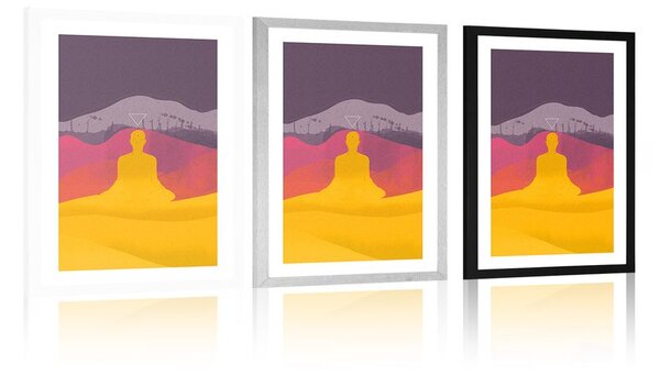 Plakat s paspartuom ravnoteža Buddhe