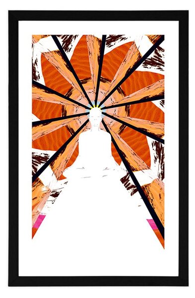 Plakat s paspartuom neobična meditacija