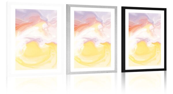 Plakat s paspartuom pastelni sklad boja