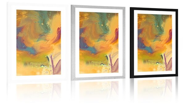 Plakat s paspartuom šarena apstrakcija