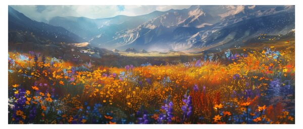 Slika - Slikani planinski pejzaž II. (120x50 cm)